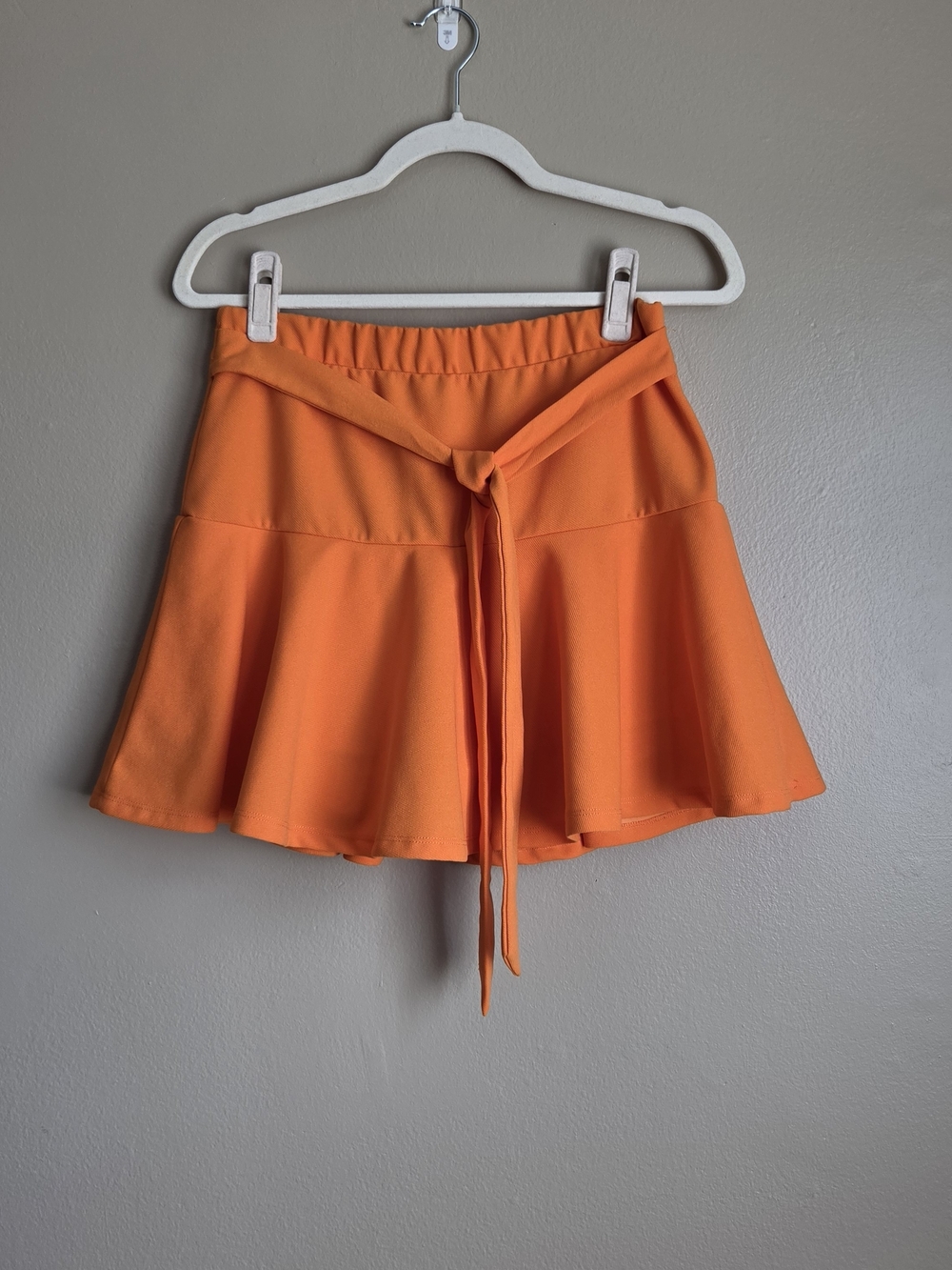 iris Orange Tie-Waist Circle Skirt